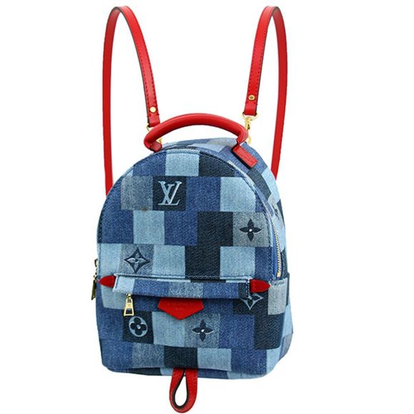 Louis Vuitton Backpack Mini Denim Patchwork Monogram Rucksack Shoulder Bag LV - Picture 1 of 7